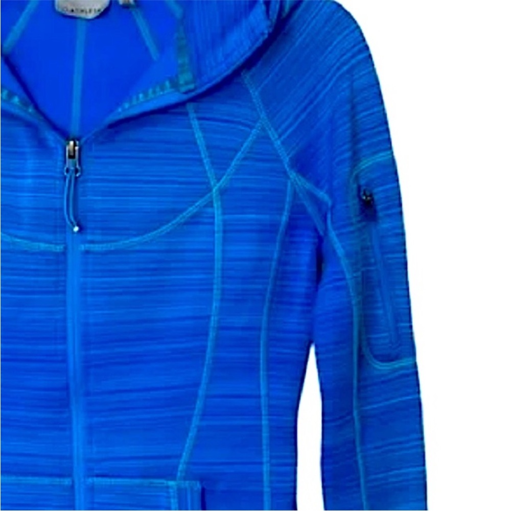 Athleta Striped strength hoodie macaw blue - Picture 10 of 12
